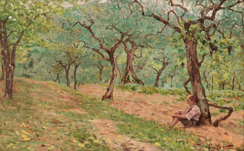 Angiolo - Riposo nell'uliveta, Collezione del Dott. Alberto Marri, Palazzo Foresti, Carpi (Modena)